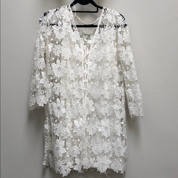 zara white crochet dress